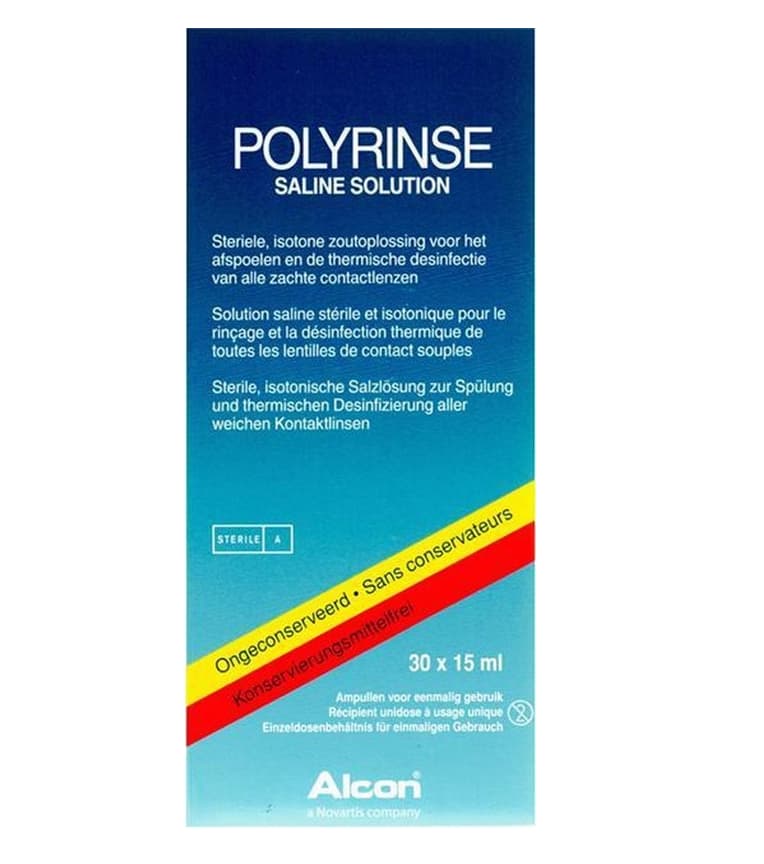 Alcon Polyrinse Solution saline, 30x15ml